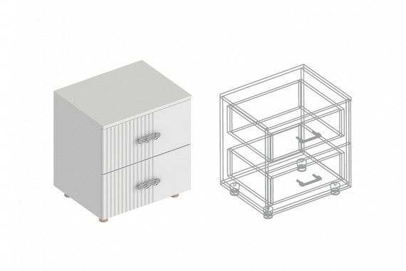 Тумба прикроватная с 2 ящиками